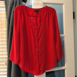 Lands End red blouse size 4